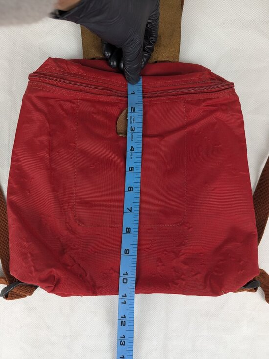 Authentic Longchamp Le Pliage Nylon Leather Backpack Red - Used - Good Condition main image 5